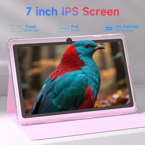 Miniatura 3 de Tablet Android 14 de 7 pulgadas con estuche, 8 GB de RAM 32 GB de ROM 1 TB de expansión, tablet PC con procesador Quad-Core, pantalla IPS de 1024 x