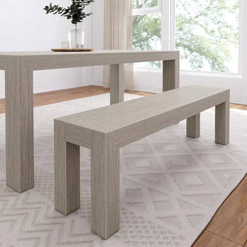 Miniatura 13 de Plank+Beam Mesa de comedor de 48 pulgadas, mesa de cocina de madera maciza de 48 pulgadas, mesa de comedor rectangular para comedor, oficina
