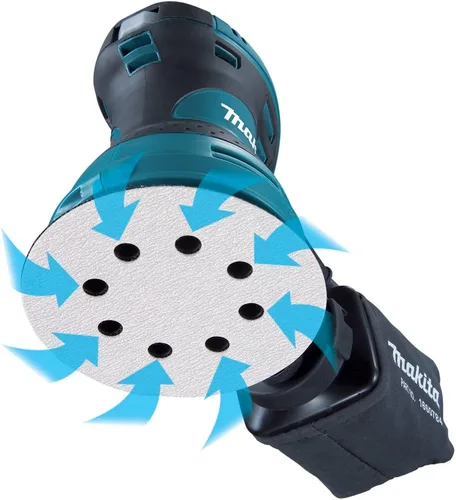 Miniatura 5 de Makita BO5030K - Lijadora orbital aleatoria de 5 pulgadas, con caja de herramientas (paquete de 3)