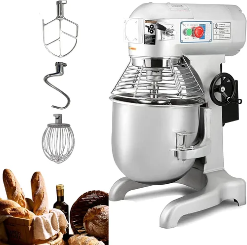 Mezclador comercial de alimentos mezclador de pie 11QT máquina de amasado de masa 3 velocidades ajustables con tazón de acero inoxidable 304,