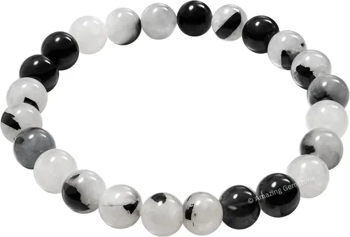 Miniatura 328 de Amazing Gemstone Pulsera de cristal para mujeres y hombres, pulsera de cristal curativo de protección, pulsera elástica con cuentas de piedras