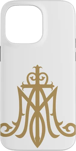 Miniatura 20 de Funda católica con monograma para iPhone 15 Virgin Mary Insignia Ave Maria