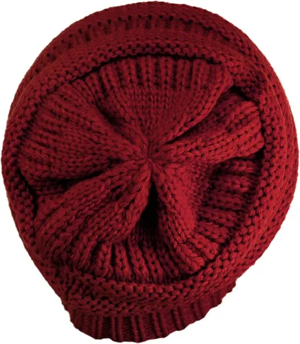 Miniatura 201 de C.C Trendy Warm Chunky Soft Stretch Cable Knit Beanie