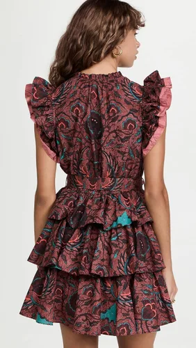 Miniatura 3 de Ulla Johnson Vestido Honoria para mujer, Carmín