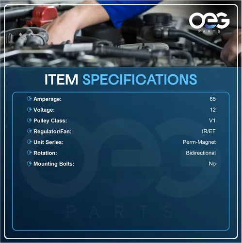 Miniatura 3 de OEG parte el nuevo alternador SAEJ1171 65A compatible con Volvo Penta 1993-2007 OMC Crusader Mando Lucas 3854182 3856600 3857561 3860171 AC165618