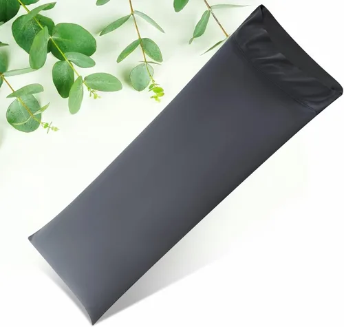Miniatura 17 de Paquete de 2 fundas de almohada refrescantes de eucalipto Tencel tamaño King, color blanco nieve, absorben la humedad para sudores nocturnos, secado