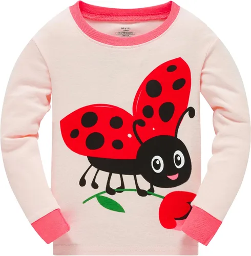 Miniatura 2 de Conjunto de pijama para niñas pequeñas, 2 piezas, 100% algodón, ropa de dormir de manga larga para niños