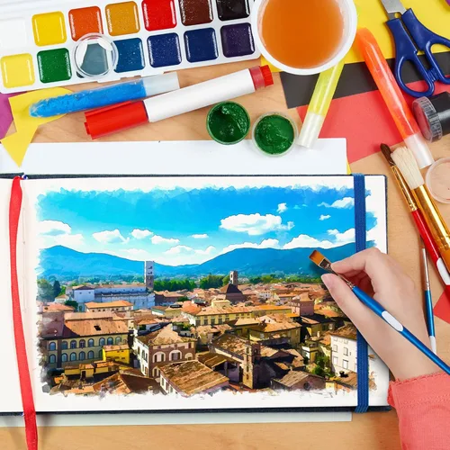Miniatura 6 de JOY SPOT! Bloc de acuarela de 5.5 x 8.5 pulgadas, paquete de 2 (76 hojas), 110 libras (8.11 oz/m²), papel sin ácidos, libro de acuarela