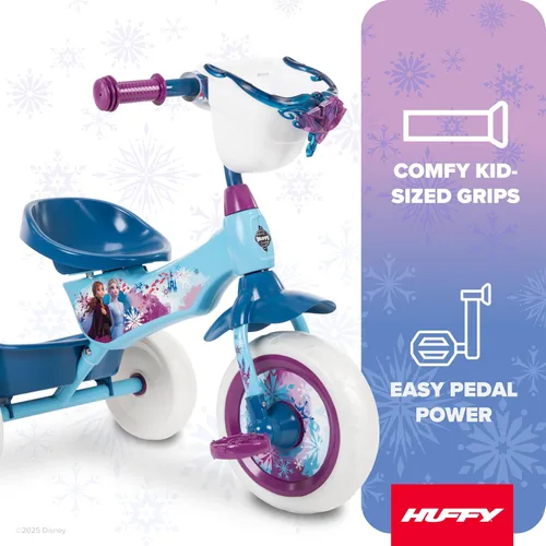 Miniatura 2 de Huffy Triciciclo de Disney Frozen 2 para niñas, ideal para mayores de 3 años, Anna, Elsa y Olaf, contenedores de almacenamiento para aperitivos