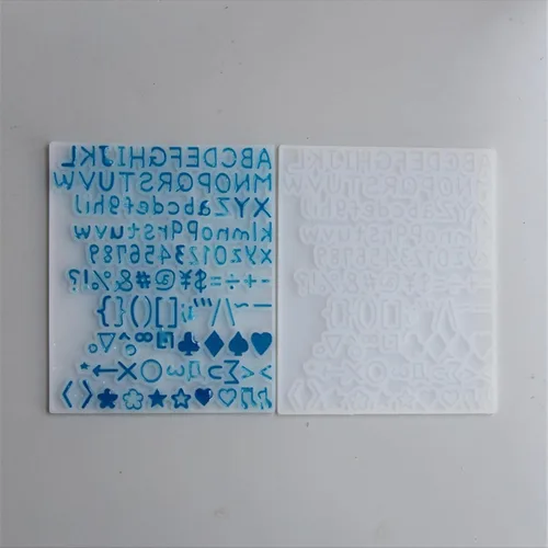 Miniatura 3 de Molde de silicona pequeño de resina flexible con forma de letra y número, fácil de liberar, perfecto para llavero y resina con números artísticos