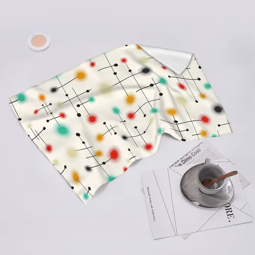 Miniatura 6 de Juego de toallas de cocina modernas de mediados de siglo, paños de cocina retro absorbentes para cocina, toallas de mano, paños de cocina