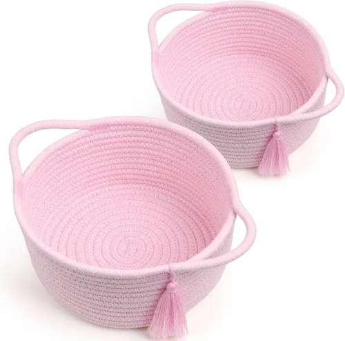 Miniatura 20 de Cestas de regalo grandes vacías para llenar, bonita canasta tejida para adolescentes, mujeres, baby shower, cubo de juguetes pequeño decorativo