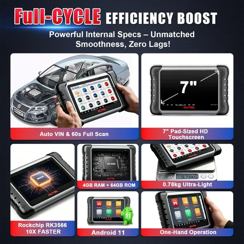 Miniatura 6 de Autel Escáner MaxiCOM MK808Z: Escáner OBD2 de todo el sistema 2026 y herramienta bidireccional – 3000+ pruebas activas, servicio 28+, Smart Auto