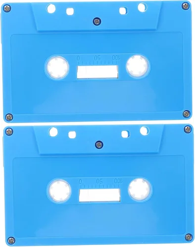 Centro de mesa de fiesta de música, decoración de cinta de casete retro, cintas de casete en blanco para bricolaje Azul (Sky-Blue)