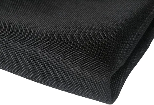 Tela para parlantes, tela de lino de una sola capa, tela protectora de malla a prueba de polvo, tela de repuesto para altavoces de escenario Negro