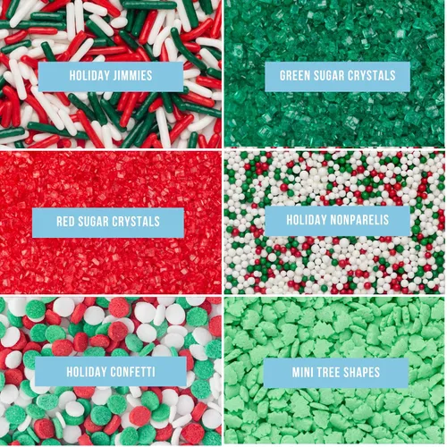 Miniatura 3 de Sweets Indeed Mezcla de Chispas Navideñas – Surtido Navideño de 6 Celdas 182.9 g Chispas Comestibles, Pastillas y Perlas de Azúcar para Decorar
