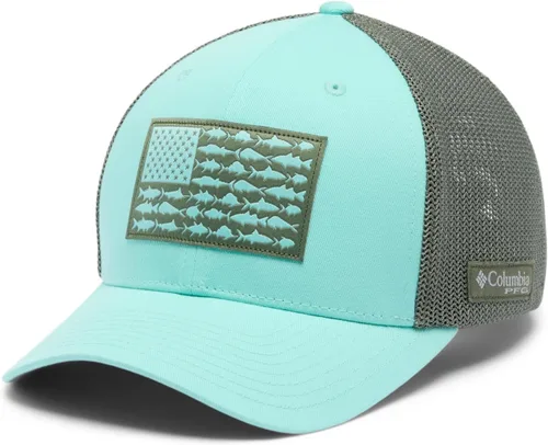 Miniatura 1013 de Columbia - Gorra de malla con bandera con árboles unisex para adultos, corona alta