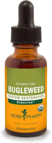 Herb Pharm Extracto líquido de Bugleweed: Tintura orgánica de Bugleweed para soporte del sistema endocrino, sin gluten, sin OMG, vegano, suministro
