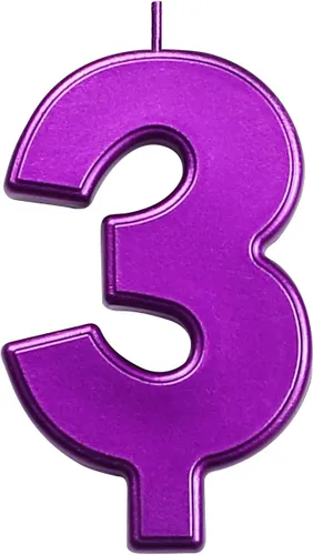 Miniatura 30 de DERVENTA Velas de cumpleaños con números grandes, 3D, color rosa, 3.7 pulgadas, decoración para tartas de fiesta, 1 pieza (número 3 rosa)