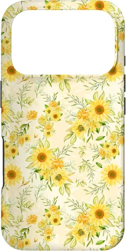 Miniatura 30 de Cute Sunflower Pattern Yellow Pastel Flower Case for iPhone 16