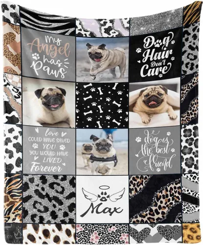 Miniatura 19 de in Loving Memory of Dog - Manta de memoria personalizada de collage de fotos de mascotas, manta suave y manta de 30 x 40 pulgadas, regalo