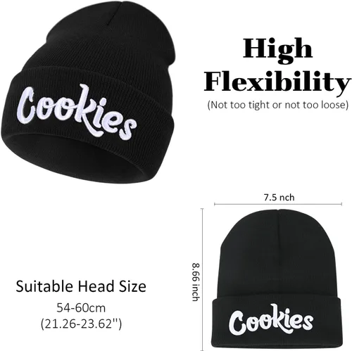 Miniatura 2 de Gorro de invierno para hombre, gorro de punto holgado para mujer, gorro de esquí cálido