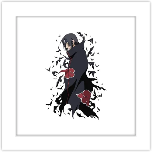 Miniatura 10 de Gallery Pops Naruto Shippuden - Arte de pared Itachi Uchiha, versión enmarcada negra, 12 x 12 pulgadas