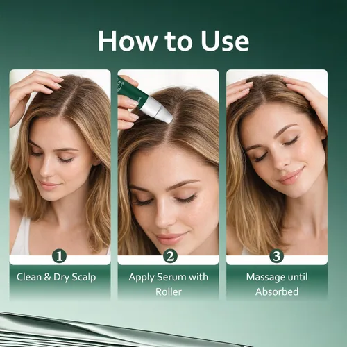 Miniatura 6 de Roota - Suero para el crecimiento del cabello Roll-On, suero de renacimiento del cabello nutre el cuero cabelludo para un cabello más grueso