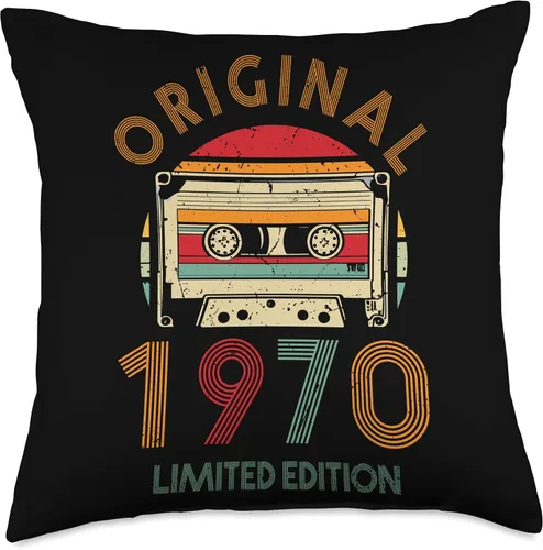 Miniatura 4 de Retro Limited Edition 1970 Cassette Tape 54th Birthday Throw Pillow