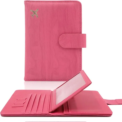 Miniatura 40 de Melsbrinna - Funda para pasaporte, ranuras para tarjetas, bonita funda para pasaporte para mujeres/hombres, resistente al agua con bloqueo RFID