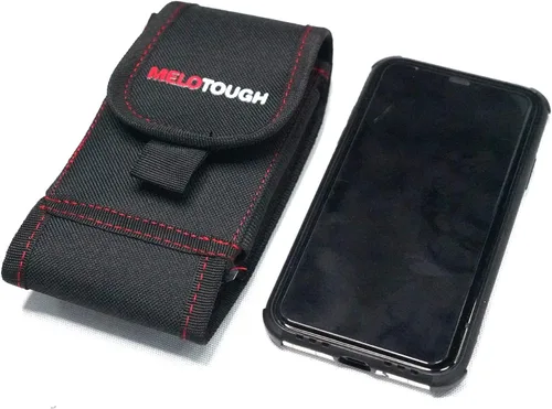 Miniatura 9 de MELOTOUGH Tirantes Magnéticos para Cinturón de Herramientas con Pulsera Magnética de Muñeca para Cinturón de Trabajo Tirantes Acolchados de Rojo