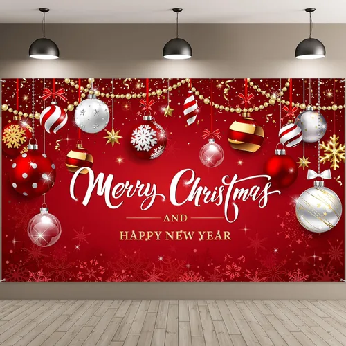 Miniatura 8 de Irenare Telón de fondo de Navidad, banner de Feliz Navidad, decoración para fiesta, fondo de fotografía de Navidad, accesorios para fotos