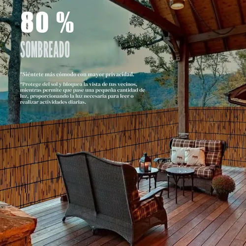 Miniatura 4 de Cercado de Caña Natural, Pantalla de Caña de 4 PIES X 16.4 PIES, Pantalla de Caña para Balcón, Cerca de Pantalla de Bambú para Patio Trasero al Aire