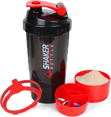 Miniatura 7 de XTK Shaker Bottle - Botellas mezcladoras de proteínas de 16 onzas con bola mezcladora, botella de agua deportiva portátil a prueba de fugas, taza