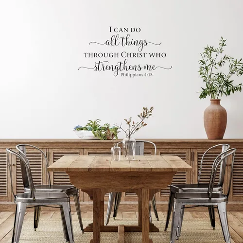 Miniatura 3 de BBTO - Adhesivos de pared con versículos bíblicos, calcomanías de citas inspiradoras, calcomanías religiosas motivacionales con escrituras, adhesivo