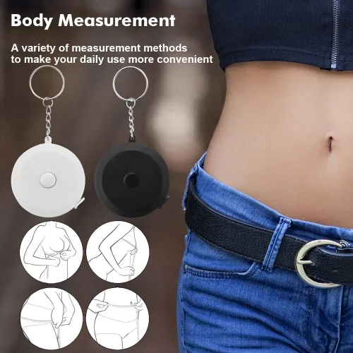 Miniatura 5 de Edtape - 2 cintas métricas para cuerpo, cinta métrica para tela de costura corporal, tela a medida, cinta de medición médica, 60 pulgadas/4.9 ft