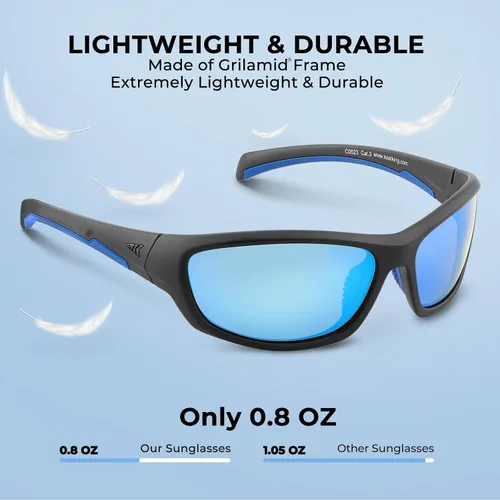 Miniatura 5 de KastKing Hiwassee - Gafas de sol deportivas polarizadas para hombres y mujeres, gafas de sol envolventes para pesca, ciclismo y correr, protección