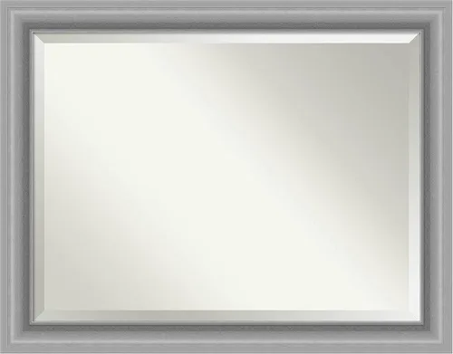 Miniatura 11 de Amanti Art Silver Wall Mirror 26x22 Peak Polished Nickel Rectangle Bathroom Mirror for Wall Decor Living Room, Small Traditional Frame, Hangs