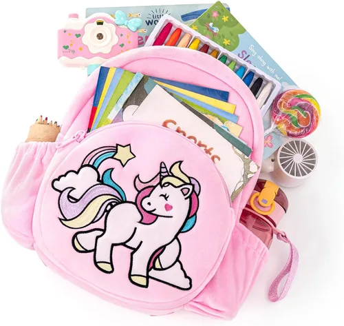 Miniatura 34 de Lazada Mochila para niños pequeños, juguetes de animales de peluche, mochila pequeña, color gris, 9.5 pulgadas