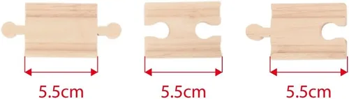 Miniatura 5 de Bigjigs Rail BJT104 Mini Track (paquete de 8)