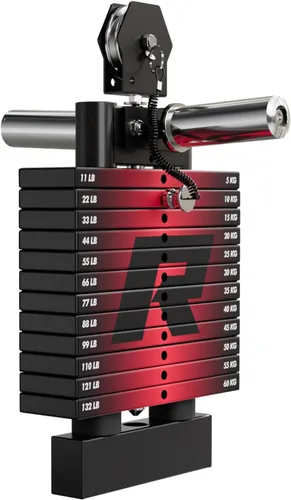 Miniatura 9 de RitFit Máquina M1 Pro Smith con sistema de cruce de cables, jaula multifunción para sentadillas para gimnasio en casa, rack de energía y paquetes