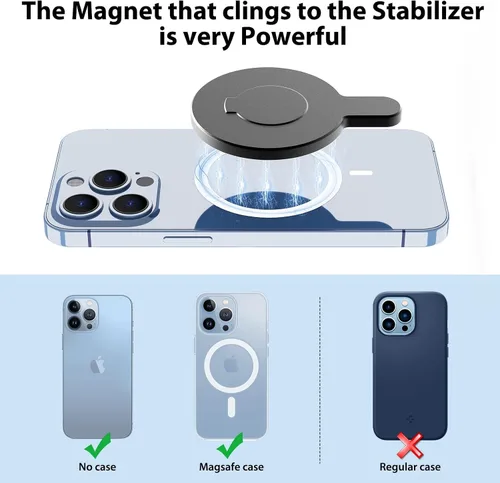 Miniatura 6 de OM - Soporte magnético para teléfono DJI Osmo Mobile 8P/8/7P/OM 7/OM 6/SE/OM 5/OM 4 SE/OM 4 SE/OM 4 Magsafe Quick Release Adapter Magnet Clamp Clip