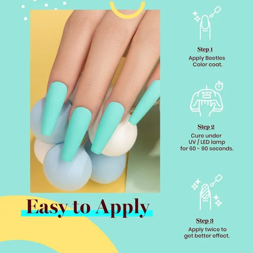 Miniatura 575 de Beetles - Esmalte de uñas de gel marrón – 0.5 onzas líquidas de esmalte de gel marrón oscuro, lámpara LED UV para uñas, regalo de manicura para I