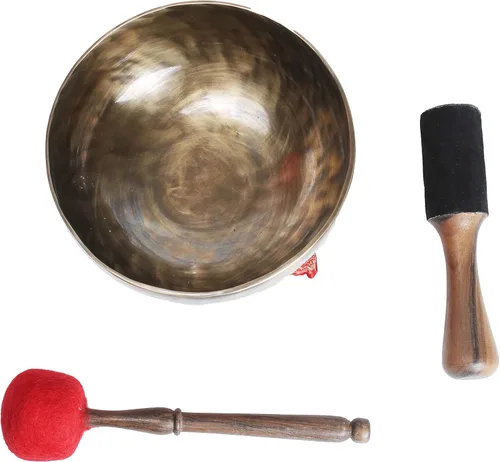 Miniatura 2 de ESK - Juego de cuencos tibetanos de 7 pulgadas, meditación, decoración zen, curación espiritual y corporal y limpieza energética, hecho a mano