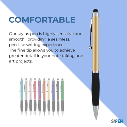 Miniatura 5 de SyPen Bolígrafos personalizados con nombre o logotipo, paquete de 300 bolígrafos personalizados para negocios, combo de bolígrafo y lápiz óptico