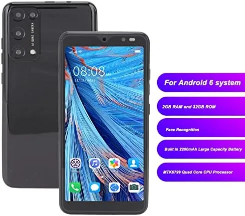 Miniatura 2 de ASHATA Teléfono celular Android desbloqueado, kit de teléfono inteligente de pantalla completa HD de 5.45 pulgadas, 2GB 32GB ROM Dual SIM Dual