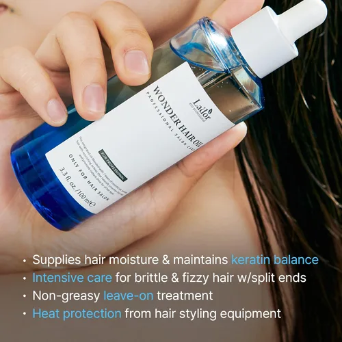 Miniatura 4 de LA'DOR LADOR Wonder - Aceite para el cabello, antiencrespamiento, sin enjuague, ligero y sin enjuague, aceite de aguacate y argán de escualano