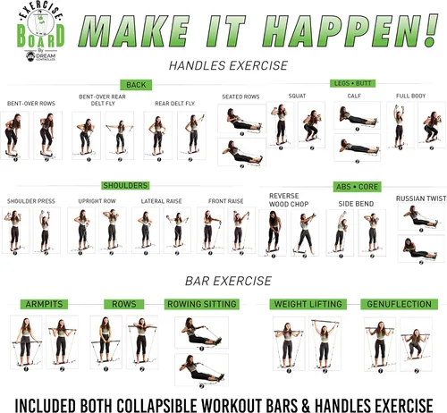 Miniatura 7 de Equipo de ejercicio portátil para entrenamiento en casa, con los mejores accesorios para ejercicios y gimnasio en casa, tabla, barra, bandas