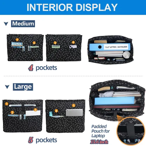 Miniatura 5 de ABAMERICA Bolsas de enfermería para trabajo, bolsa de enfermería, múltiples bolsillos, impermeable, organizadora, con cremallera, bolsa clínica