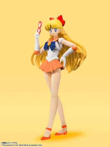 Miniatura 4 de S.H. Figuarts Sailor Moon Sailor Venus Animation Color Edition (versión de reventa), aprox. 5.5 pulgadas (5.512 in), PVC y ABS prepintada figura